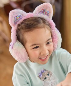 ANY KIDS ネコ耳イヤーマフ レインボー