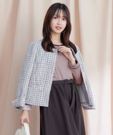 Tiaclasse L 【洗える】バックルベルト付き配色フレアワンピース