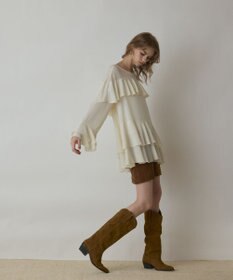 GRACE CONTINENTAL シフォンフリルブラウス