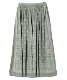 CRAFT STANDARD BOUTIQUE パネル柄マキシギャザースカート