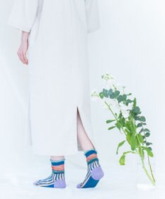 COQ サラサラ シアーストライプソックス