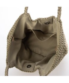 UNBILLION カシュカシュ cachecache / 切り替え柄編みミニトート カゴバッグ