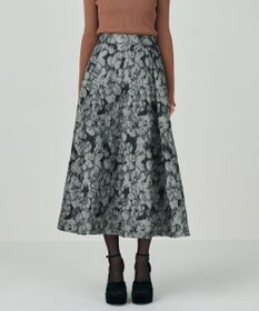 GRACE CONTINENTAL ジャガードタックスカート