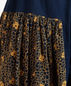 muuc 【手刺繍のような刺繍が美しい】ハイドランジア 切り替えパンツ