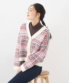 OP／FILA 【OP】ジャガードニットカーディガン