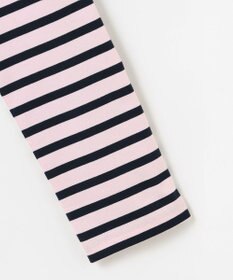 組曲 KIDS 【150-160㎝】フラワー刺繍ボーダー Tシャツ