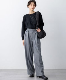 23区 【洗える】ウールミルドジャージー フォルム カットソー