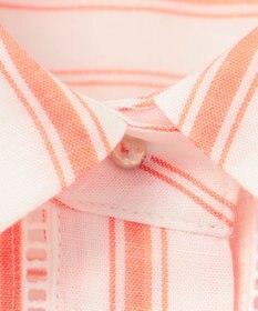 自由区 【ドラマ「明日はもっと いい日になる」着用】【接触冷感・吸水速乾・洗える】ナチュラルリネンクロップド丈 シャツ