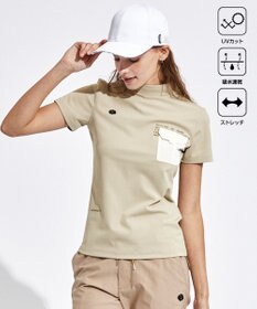 PW CIRCULUS 【UVカット / 吸水速乾 / 伸縮性抜群】【WOMEN】ポケットモック T ゴルフウェア レディース