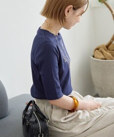 AMERICAN HOLIC リブ5分袖プルオーバー