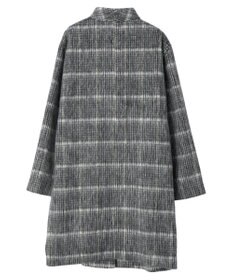 Green Parks コクーンシルエットチェックシャギーコート