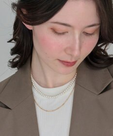 Phoebe 2wayダブルラインパールチェーンネックレス