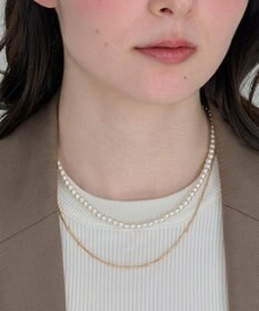 Phoebe 2wayダブルラインパールチェーンネックレス