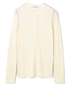 BEIGE， 【洗える・GISELe 10月号掲載】FORD / ウール配色メローヘンリーネックカットソー