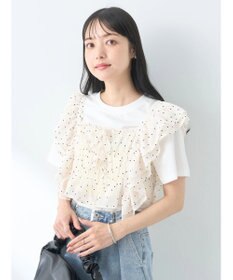 earth music&ecology フロッキードットフリルビスチェ