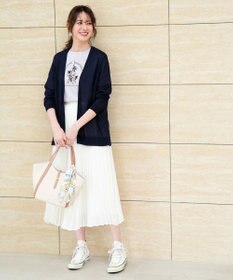 ANY SIS フラワープリント ロゴＴシャツ