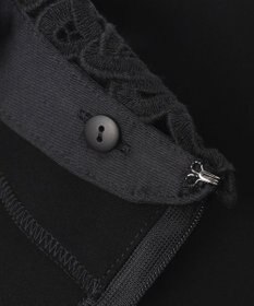 23区 L 【セットアップ対応/洗える】トリアセダブルジョーゼット 2WAYレース襟 ペプラムブラウス