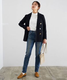 caqu slim straight ハイブリットストレッチストレートデニム