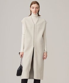 ICB L 【洗える】コットンシェニール ジレワンピース