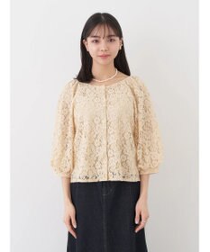 earth music&ecology フラワーレースブラウス