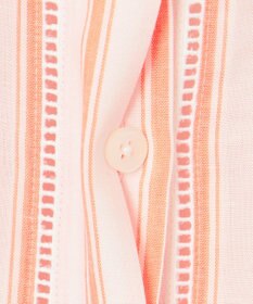 自由区 【ドラマ「明日はもっと いい日になる」着用】【接触冷感・吸水速乾・洗える】ナチュラルリネンクロップド丈 シャツ