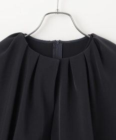 #Newans ＜亀恭子さんコラボ＞取り外し可能ケープ付きペプラムブラウス