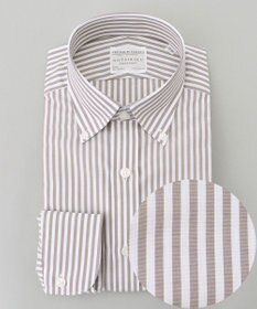GOTAIRIKU 【形態安定】PREMIUMPLEATS_ボタンダウンカラー 通年ドレスシャツ_ストライプ(25年春夏モデル)