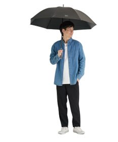 MOONBAT 【大きめ】MIZUNO メンズ 晴雨兼用日傘 長傘 RBロゴ 遮光 遮熱 UV ユニセックス