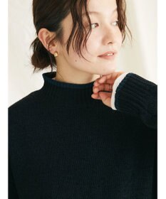 CRAFT STANDARD BOUTIQUE 洗えるモールニット配色プルオーバー