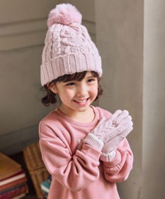 ANY KIDS ケーブルニット手袋