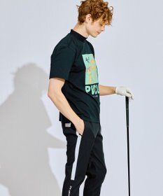 PW CIRCULUS 【UV遮蔽率99% UVカット / 速乾 / ストレッチ】【GOLF OUT掲載】【MEN】アニマルグラフィックモックネックT ゴルフ