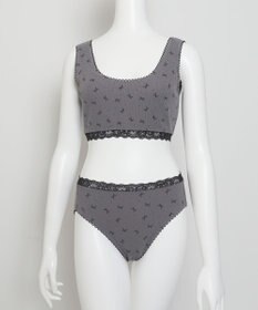 WEGO 【ハーフトップ＆ショーツセット】Liliane　Ciel　リボンドット