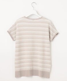 J.PRESS LADIES 【洗える・抗菌防臭】コットンアセテート ランダムガーター柄 ニット