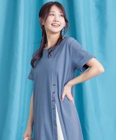 Tiaclasse 【UVケア・接触冷感】”あまラク” アシメプリーツカットソーワンピース