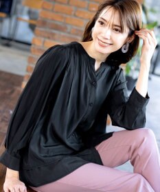 Tiaclasse 【新色追加・洗える】重ねヘムタックブラウス