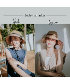 MOONBAT 【遮光98%以上/UPF50＋/UVカット】洗えるペーパーブレードリボンハット 手洗いOK/サイズ調整可能/抗菌防臭加工