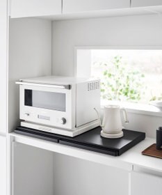 tower キッチン家電下スライドテーブル タワー W80 ブラック