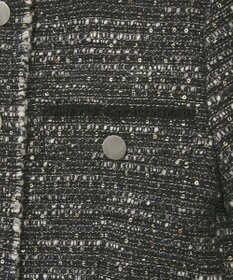 YECCA VECCA ノーカラーツイードジャケット