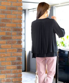 Tiaclasse 【新色追加・洗える】重ねヘムタックブラウス