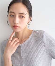 earth music&ecology チェーンリブラメカットソー