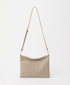 russet エンボスモノグラム ソフトレザーショルダーバッグ(CE-1547)