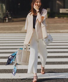 ANY SIS 【ストレッチ・接触冷感・撥水・UVカット・洗える】エアリーストレッチ ワイドパンツ