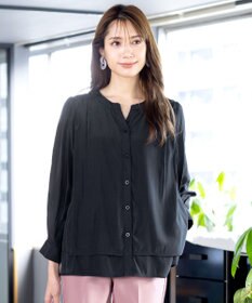 Tiaclasse 【新色追加・洗える】重ねヘムタックブラウス