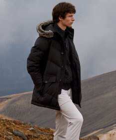 JOSEPH ABBOUD MOUNTAIN 【イタリア糸使用/サスティナブル素材/裏地付き/ライナードッキング対応】 コットンウール ニット アウター