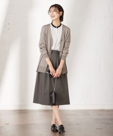 J.PRESS LADIES 【洗える】 シルキーレーヨンストレッチ Ｖネック カーディガン