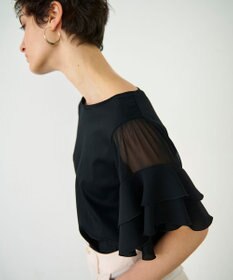 GRACE CONTINENTAL シアーフレアスリーブトップ