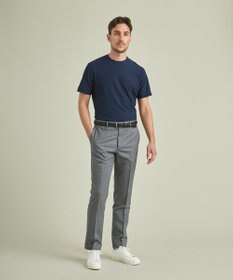 GOTAIRIKU ロングセラー【洗える/折り目加工/シワになりにくい/ウエストアジャスター】ウォッシャブル サマーウール100％パンツ_定番色(ノータック)23/24年モデル