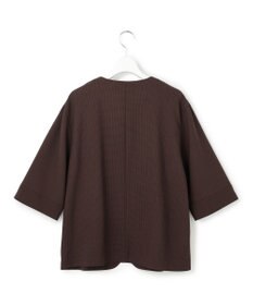 ICB L 【先行予約】ウール2WAYストレッチ ノーカラーハーフスリーブジャケット