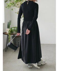 Green Parks AnriettMusee  リブニットドッキングワンピース