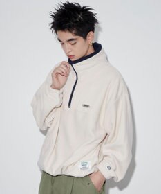 WEGO DISCUSフリースハーフジップPO